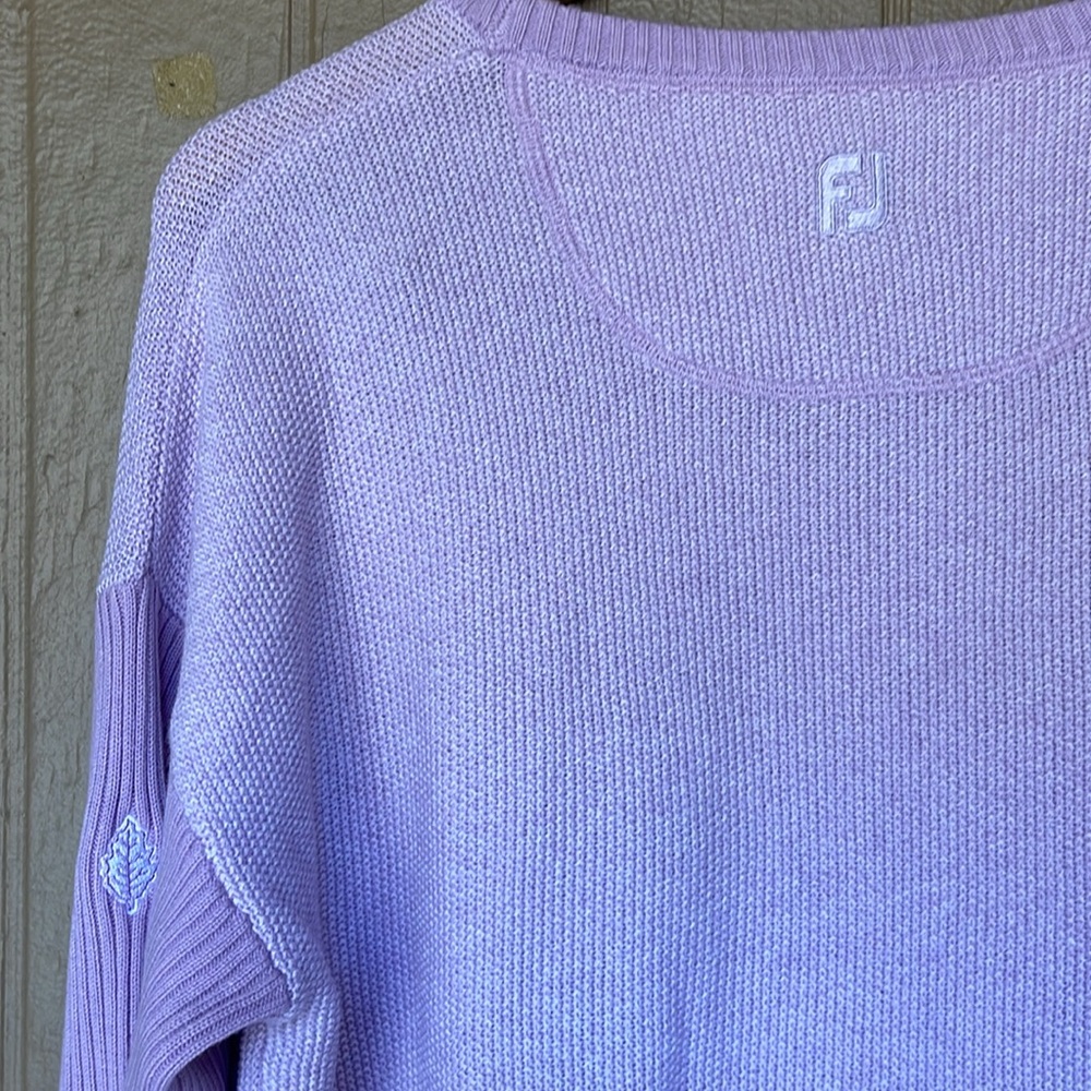 FootJoy crewneck sweater in purple cloud - Picture 10 of 12